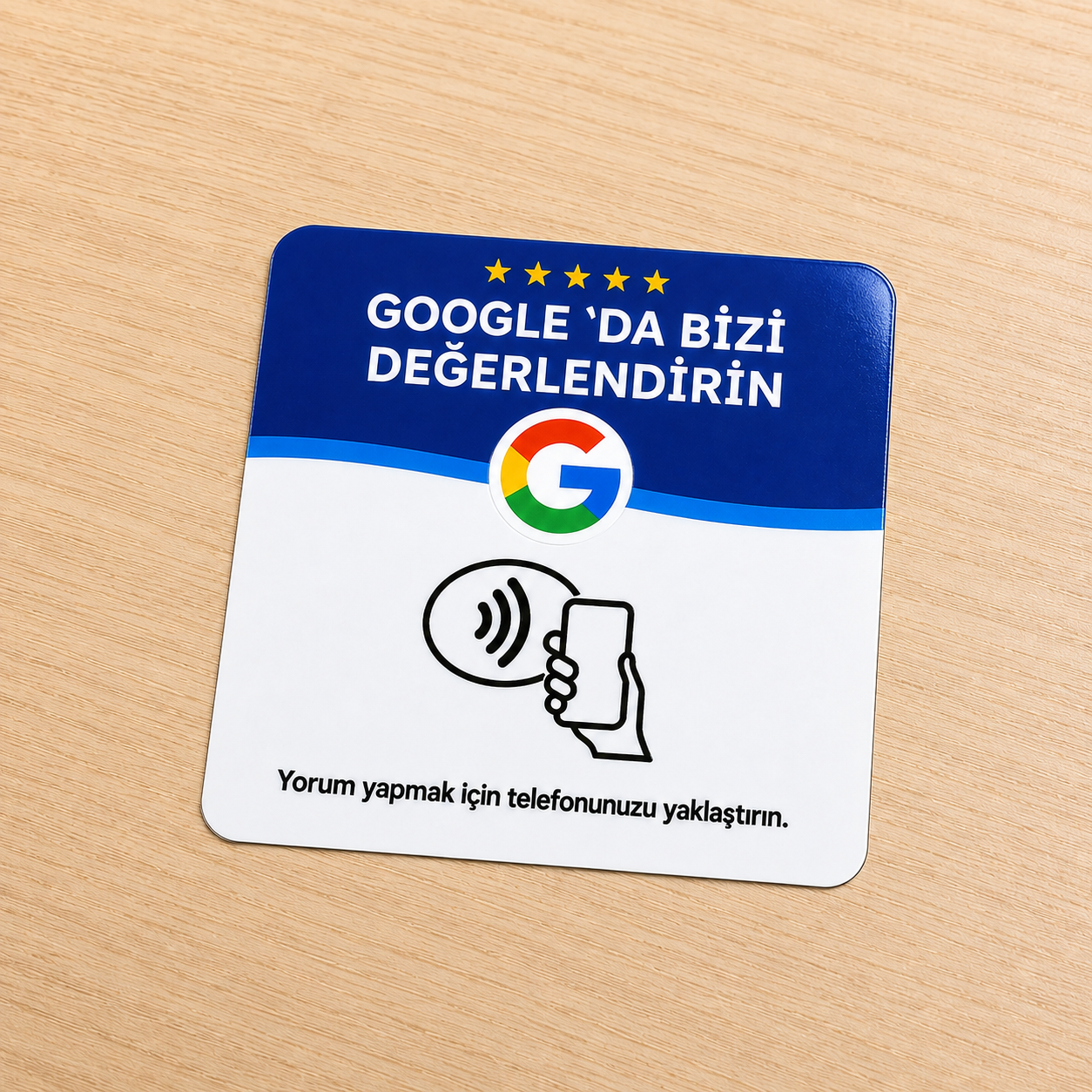 Google Puan ve Yorum NFC Plaketi 9×9 cm